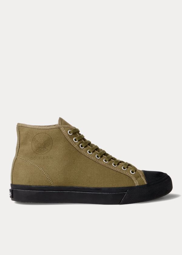 Zapatillas Ralph Lauren Hombre Verde Oliva - Mayport Canvas - XGBHV2175